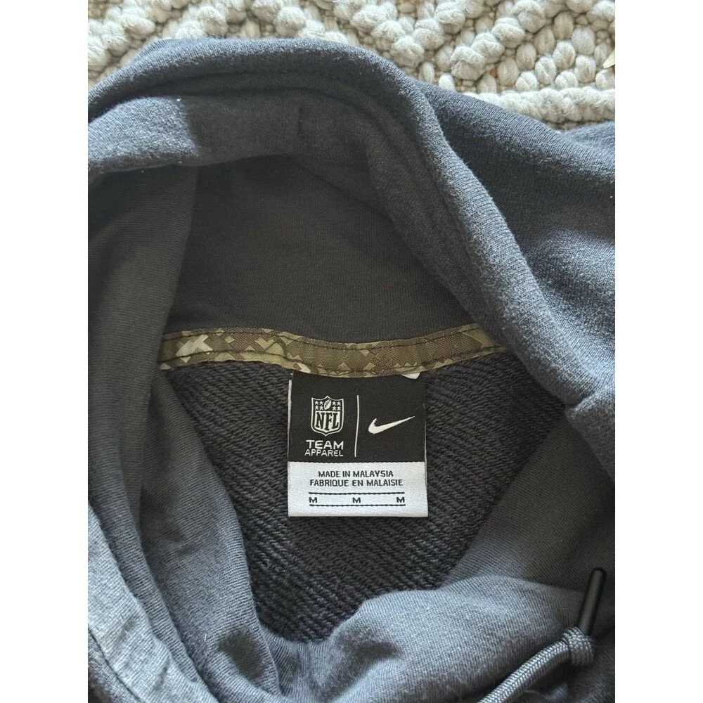 Nike Women's Salute to Service Rally Funnel Dallas Cowboys Size M Grey Sweater